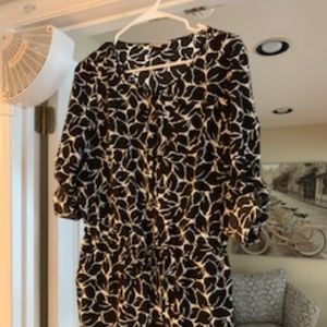 Loft - Black & White Romper (Shorts)